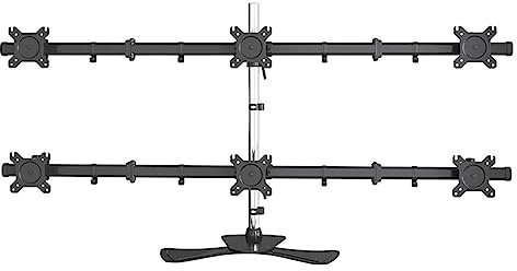 For 15-27 Inch Table Top TV Stand - Height Adjustable Monitor Desk Mount - Mobile TV Mount - Portable Monitor Mount, Monitor Arm Stand, Holds 6 Screens