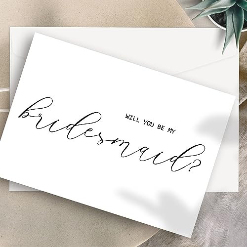 CDXHOME 14-teiliges Brautjungfer-Antragskarten-Set | 8 Will You Be My Bridesmaid | 2 Maid of Honor | 2 Flower Girl | 2 Matron of Honor Karte | mit passendem Umschlag | 15 x 9 cm