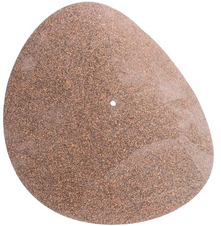 ibasenice 12-inch Cork Vinyl Record Mat No Groove Professional Turntable Pad Shock Absorption Disc Cushion for Home Audio Player