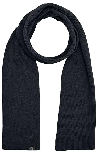 QS Herren 2159292 Strickschal mit Label Patch, 5920, Einheitsgröße
