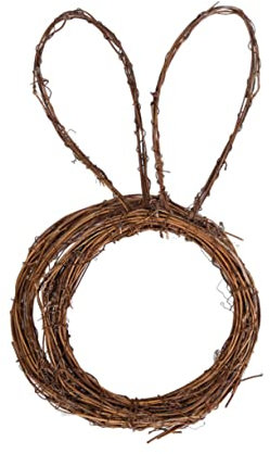 Cabilock Rattan-Kaninchen-Girlande Wohnkultur Osterhasen-Wanddekoration Ostern Türgirlande hochzeitsdeko Ornament Osterparty-Dekoration Osterhasen-Anhänger aus Rattan faltbar Dekorationen