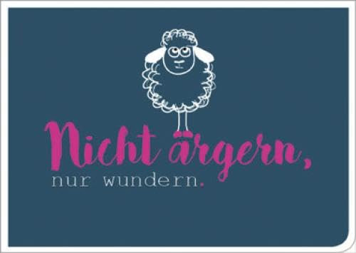 Hanra Postkarte Nicht ärgern, nur wundern, Spruch, Lustig, Postkarte, Gute Laune, Geburtstag, Geschenkkarte 10,5x14,8 cm