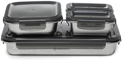 LAGUIOLE CUISSON 4 rectangular stainless steel boxes