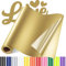 Sgooyir Plotterfolie Textil Gold, Flexfolie Plotter Textil, Textilien Transferfolie Plotter für T-Shirt, Hemd, DIY-Kleidung andere Stoffe 30.5 x 183cm