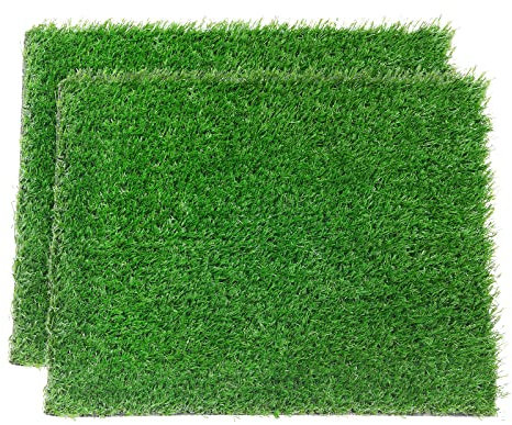 Lot de 2 tapis de gazon artificiel pour balcon, toilettes pour chien, gazon de rechange pour toilettes pour chien, tapis d'entraînement réutilisables pour petits, grands et chiens âgés