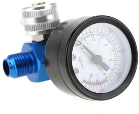 Regulador de Presión 0-10BAR, Regulador de Presión de Aire de Pistola de Pintura en Aerosol G1/4con Accesorio de Herramienta Neumática de Calibre