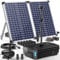 Biling 70W Solar Pond Filter Kits, 2500 L/H Solar Pond Pump with Filter Underwater Pond Filter 3 Nozzles Adjustable Valve for Up to 4000L Ponds Fish Tank DIY Fountain Water Features Stream Waterfall