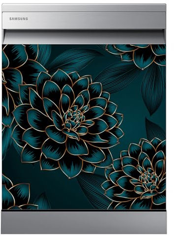 Lumalea Stickers Lave Vaisselle - Fleurs 3617681400295 - Adhésif Brillant - 60x60 cm