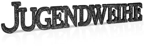 COLOFALLA Jugendweihe Deko Jugendweihe Tischdeko Jugendweihe Mädchen Jungen Kinder Jugendweihe Aufsteller für 14. Geburtstag Deko Tischdeko Filz (SCHWARZ)