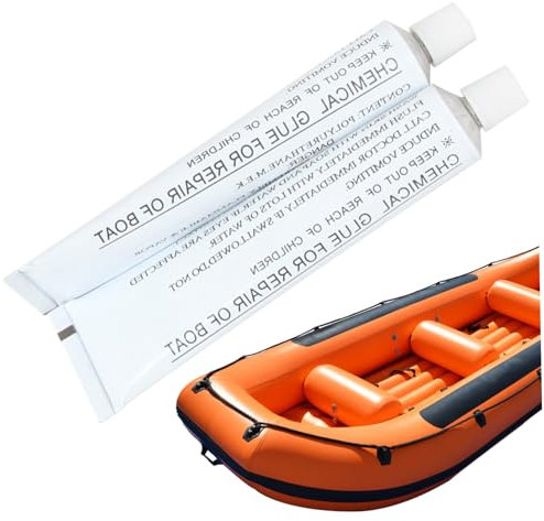 2pcs Kleber für die PVC -Reparatur 30 ml 5.3x1.4 Aluminium verpackt Klebstoff tragbarer Ersatzreparaturkleber für Kajak, aufblasbares Boot, Gummiboot, Schwimmring