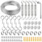 Golgner 40m 2mm Drahtseil Rankhilfe Set, 304 Edelstahl Drahtseil Spanndraht, Spanndraht Seilspanngarnitur, mit PVC Ummantelt, Ösenschraube, Spannschloss, für kletterpflanzen, Wäscheleine, Gardinen