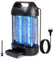ROVLAK Lámpara Antimosquitos Eléctrica 14W con Doble Rejilla Electrificada 1500V Anti Mosquitos LED Luz Aatrapa Mosquitos UV 365nm Mata Mosquitos/Moscas Electrico Lampara para Interior/Exterior/Jardin