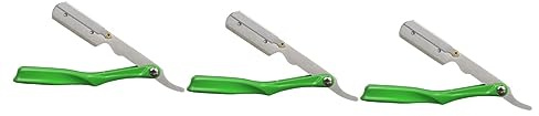 TOVINANNA 3stücke Manualer Rasierklingenhalter Aus Edelstahl Faltbarer Für Herrenrasierer Ergonomisches Design Für Perfekten Rasiererlebnis Für Friseursalon Und Unterwegs