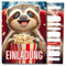 HIDEBLOOM Kino Einladungskarten Kindergeburtstag Mädchen und Jungen I 12 Stück I DIN A6 (10,5 cm x 14,8 cm) I Einladung Cinema Kinder I Einladung Geburtstag Pinguin I Einladungen Kino Faultier