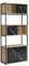 Vente-unique-Wohnwand mit 4 Türen & 2 Ablagen - MDF & Stahl - Marmor-Optik Schwarz & Holzfarben - YELANIA