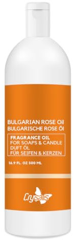 Crysalis Bulgarian Rose Fragrance Oil for Candle Making, Soap Making, Wax Melts, Diffusers & DIY Crafts – Long-Lasting Scent – 16.9 oz / 500 ml