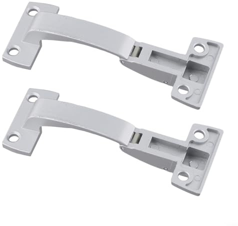 Bisagras de puerta plegables para armarios, bisagras abatibles de aleación de zinc para muebles, armarios, cocinas, herrajes de puerta que ahorran espacio, 124 x 50 mm, color plateado, paquete de 2