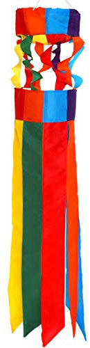 Anley 40 Zoll Regenbogen Windsack - Bunte Hängedekoration - LGBT Parade Flagge Säule 3,3 Ft