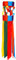 Anley 40 Zoll Regenbogen Windsack - Bunte Hängedekoration - LGBT Parade Flagge Säule 3,3 Ft