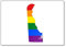 Delaware Kühlschrankmagnet mit LGBT-Flagge