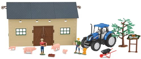 JAMARA 460532 New Holland Farmer Set 1, 1:32 - Officially Licensed, Fun for Small Farmers, Detailed Design, with Accessories, Multi-Coloured