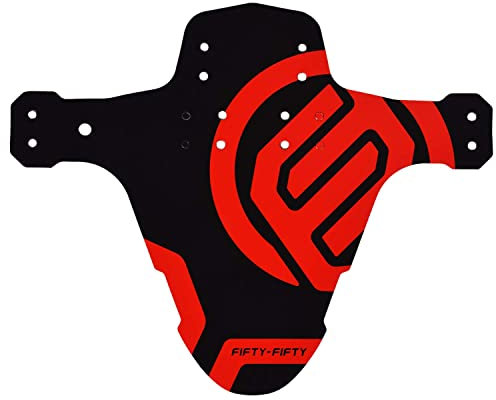 FIFTY-FIFTY MTB Schutzblech, Fahrrad Schutzblech, Schutzbleche Mountainbike Hinten und Vorne Schlamm schaber Spritzschutz Fit 26 27.5 29 Zoll Fat Bike (Rot, 1 Stück)