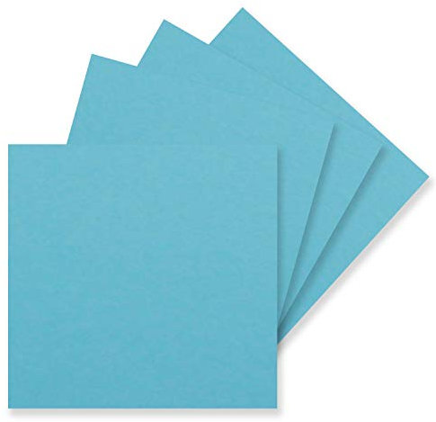 FarbenFroh by GUSTAV NEUSER 700 Einzel-Karten Quadratisch - 15 x 15 cm in Türkis (Blau) - 240 g/m² - blanko Bastel-Karten, Postkarten, Bastelkarton in Ton-Papier Qualität