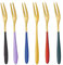 Pastry Forks Cake Fork Set of 6, 13.3x1cm Stainless Steel Mirror Polishing Dessert Forks Set Perfect for Kids Women Cakes Fruit Salad Pie Cocktail Afternoon Tea Wedding Party
