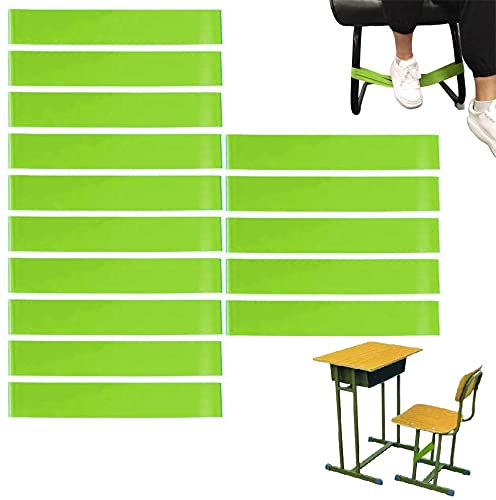 TAIKUU 久の物 Lot de 15 Bandes de Chaise, Bandes de Chaise stimulantes pour Salle de Classe, Bandes de Pied Extensibles en Latex Naturel pour Adolescents
