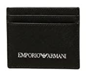 Emporio Armani Herren Regenerated Kartenetui Brieftasche Schwarz ONE Size