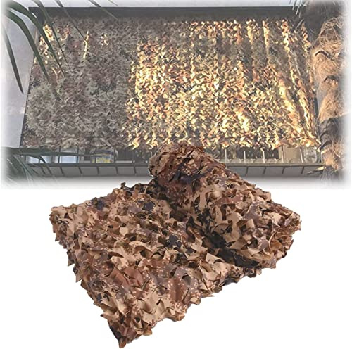 GASSNAKE Tarnnetz Camouflage Netz Sonnenschutz Jagd Tarnung Net, Waldlandschaft Tarnnetz Bundeswehr Camo Army Netz (huangmo,2 * 5M)