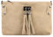 ITALYSHOP24 Made in Italy Damen Leder Clutch Tasche Wildleder Handtasche Umhängetasche Ledertasche Schultertasche Beuteltasche Fransen Cross-Over (Helltaupe), ca.: 24x16 (BxH)
