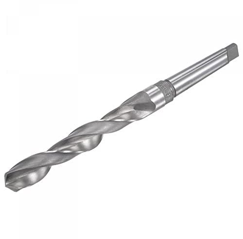 sourcing map 22mm High-speed Steel Twist Bit Extra Long Drill Bit with MT2 Morse Taper Shank, 245mm Overall Length
