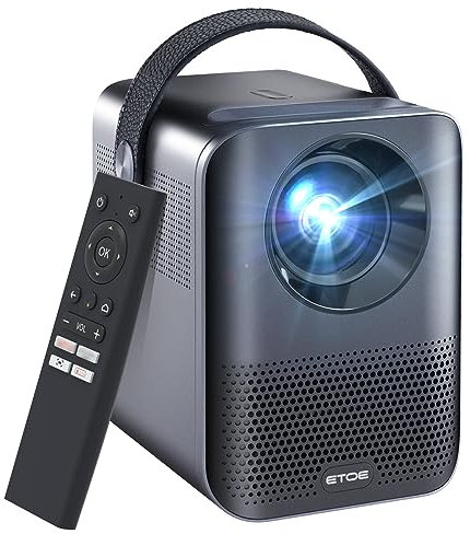 Native 1080P Mini Projector, Video Projector with Netflix-Certified, Android TV10.0, 8000+ Apps, 4K Supported, 5G WiFi & Bluetooth, Movie Projector Compatible with iOS/Android/Windows/USB