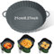Vicloon Air Fryer Silicone Pot, 8.27 inch Air Fryer Liners, Supersoft Round Air Fryer Replacement Basket, Reusable Heat Resistant Non-Stick Basket, Air Fryer Accessory for Home Kitchen（Grey
