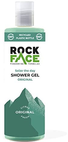 Rock Face Shower Gel - Original All In One Body Wash for Men, 410ml, Fresh Citrus Scent, Suitable for Hair and Body, Long Lasting Fragrance