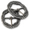 Schöneberger Trachten 2x oder 4x Hosenträger Schnalle Antik für Hosenträger Trachtenhosen & Lederhosen aus Metall (Silber-Antik, 4x)