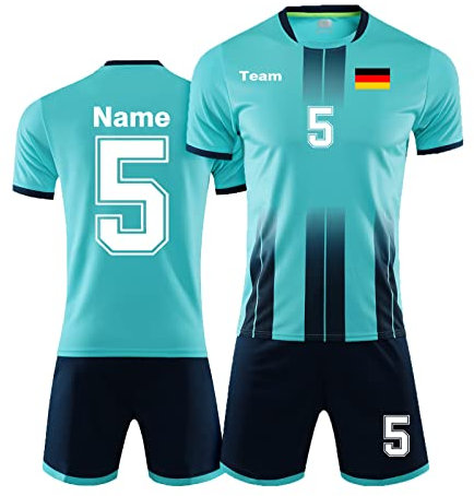Personalisiertes Fußballtrikot mit Namensnummer Logo für Kinder Erwachsene Personalisierte Fußballshirt und Short