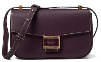 Kate Spade New York Katy Schultertasche aus strukturiertem Leder, mittelgroß, konvertierbar, Deep Cherry, Einheitsgröße, Rot, Zeitgenössisch