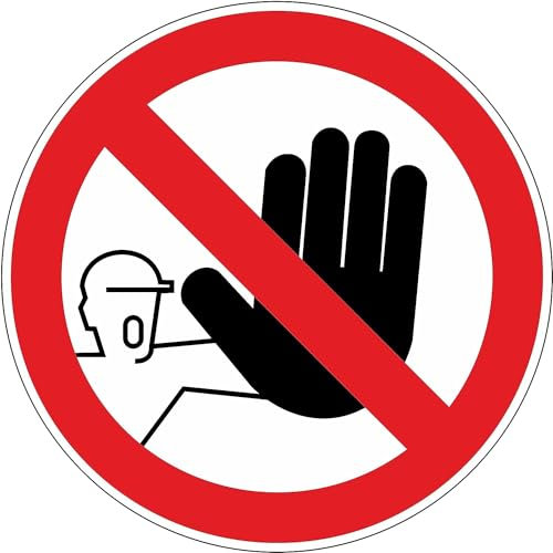 M-ITALY CARTELLO ROTONDO SEGNALETICO - Divieto di Accesso, riservato al personale autorizzato - Adesivo Extra Resistente, Pannello in Forex, Pannello In Alluminio (15 cm, Adesivo)