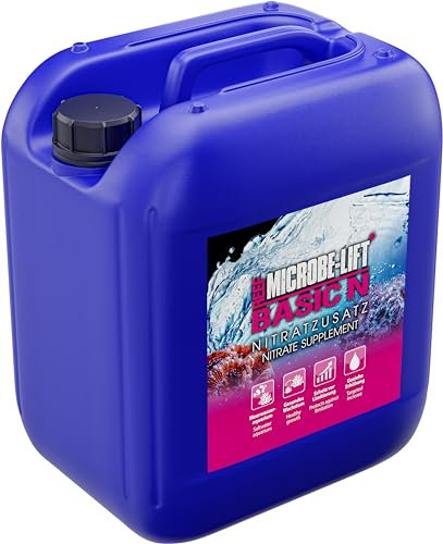 Microbe-Lift Basic N - 5000 ml - Nitrat Zusatz für Meerwasseraquarien zur gezielten Erhöhung des NO3-Werts, unterstützt gesundes Korallenwachstum.