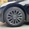 KAVANIC passt 2025 Model 3 Highland Radabdeckung 18 Zoll 4 Stück ABS Felgenschutzabdeckung passt 2023-2025 Model 3 Highland Ersatz Straight Blade Style Mattschwarz Support Logo