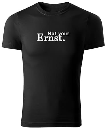 DELUNO Not Your ernst Herren Shirts Stylisch mit Spruch Freizeit Herren XL Schwarz (Men-502-XL-Schwarz)
