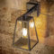 CGC Lighting Außenwandleuchte für den Außenbereich, Aluminium, traditionelle Laterne, LED, IP44, E27 (Schwarz)