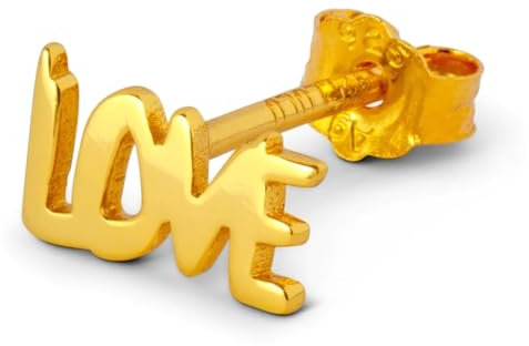 LULU COPENHAGEN GOLD PLATED 925 LULU1397 WORD LOVE GOLD, Taglia unica, Gelbgold, Kein Edelstein