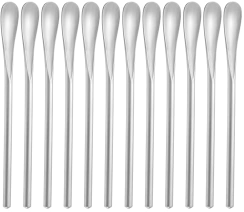 luvtree Lot de 12 cuillères à café en acier inoxydable argenté 12,8 cm