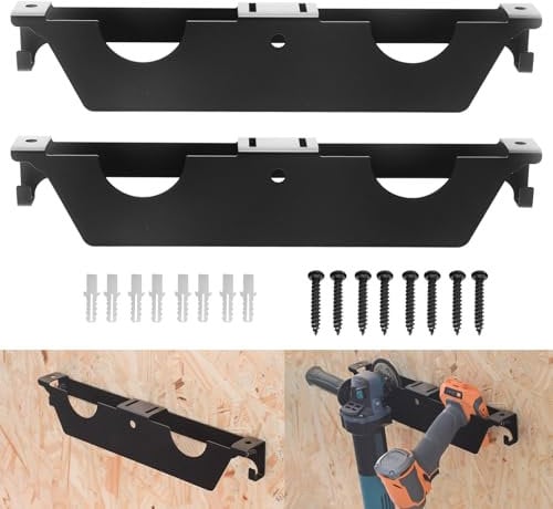 ZHIXING Angle Grinder Holder/Wall Mounted Storage Shelves With Cord Hanger, Suitable For Cutters, Polishers, Can Be Used In Garages And Work Areas For A Wide Range Of Applications