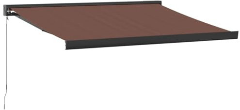 vidaXL Markise Manuell Braun 350x250 cm, Markisen, Markise ausfahrbar, Gelenkarmmarkisen, Markise einziehbar, Gelenkarmmarkise, Markise Gelenkarm