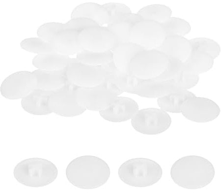 QUARKZMAN 40PCS Couvercles de Bouchons à Vis, 17mm Bouchons Décoratifs de Vis en Plastique Étanches pour Écrous de Verrouillage à Came Phillips, Vis Autotaraudeuses, Blanc