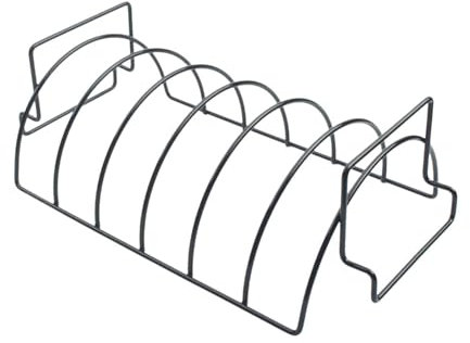 Sharplace Ribs Rack BBQ Ribs Rack,Sturdy Grilling Rack for Gas 6 Full Racks of Ribs BBQ Tool Gifts Chicken Beef Ribs Nonstick Grill Rib